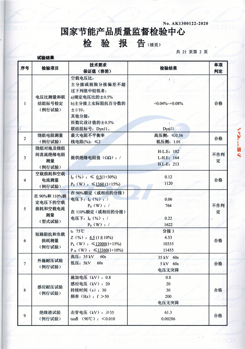 高低压试验报告-S11-1250改则改则改则油浸式变压器-2.jpg